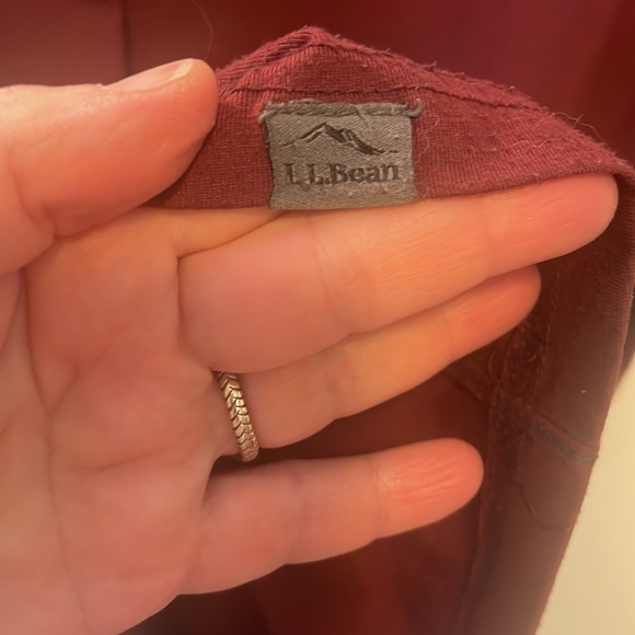 LL Bean Large men’s burgundy grey trimmed tee unisexLNC - Picture 7 of 11